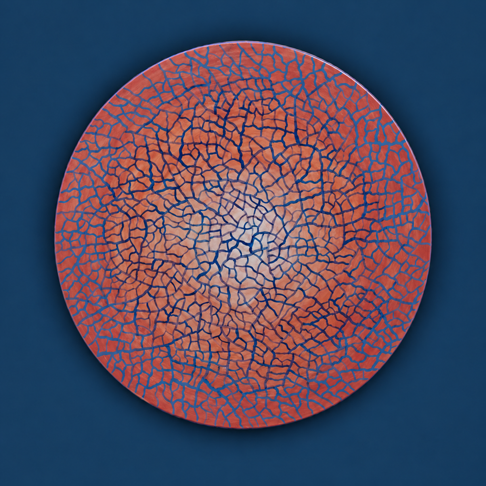 Unique ceramic art plate from the Beautiful Mind collection